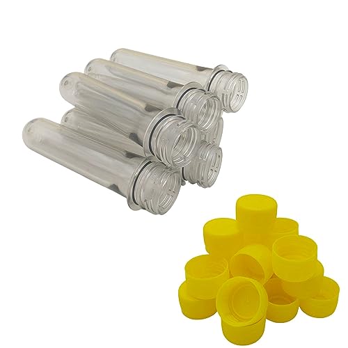 BURI Petling Geocaching, 100 stuks, 12,6 cm, met deksel, voorvorm, blanco container, waterdicht, variant: 100 + deksel geel