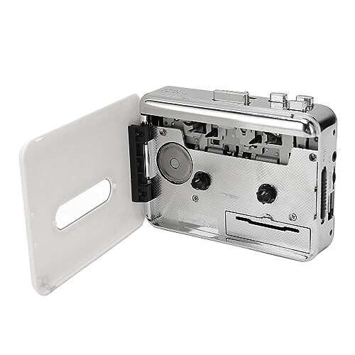 Generic Draagbare Zakcassettespeler, Cassettespeler Cassettes Tape Naar MP3-converter Stereo-uitgang Zwart Wit met Oortelefoon voor Sport