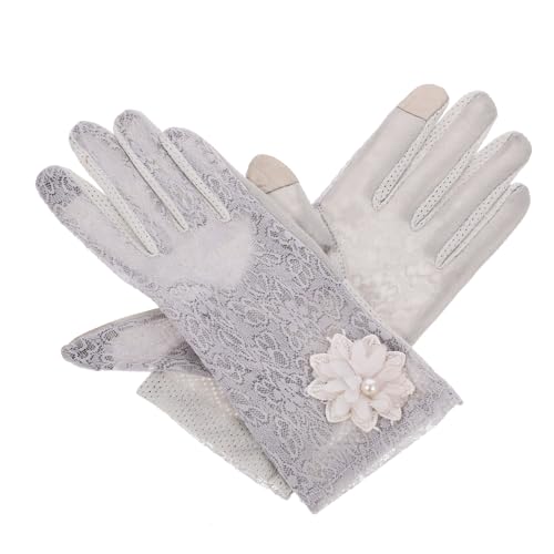 GALPADA 2 Stuks dames rijhandschoenen dames zomerhandschoenen handschoenen ter bescherming tegen de zon kanten handschoenen kort Mevrouw