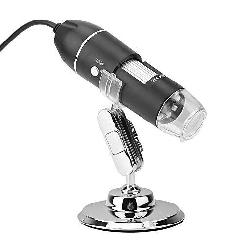 Dpofirs USB-microscoopcamera voor laptop LED-microscoop 50X-500X 2MP USB digitale microscoop voor computer met houder Labmicroscopen voor industriële controle, sieradenbeoordeling, detectie
