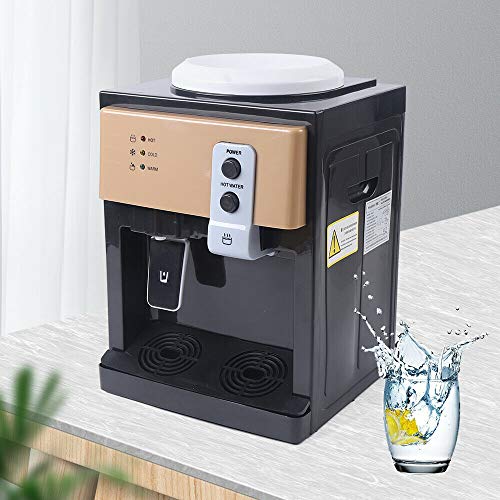 SHZICMY Elektrische waterdispenser, warm- en koudwaterdispenser, waterkoeler, warmwaterdispenser, 550 W, 18,9 l, waterdispenser, afneembare bovenste basis, warmwaterapparaat, thuiskantoor, desktop