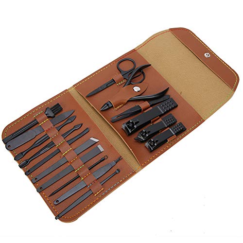 03 Pedicure Mes Manicure Tool Set Manicure Tool met een PU lederen tas Nagelvijl Veilig voor vingerverzorging Voetverzorging Gezichtsverzorging