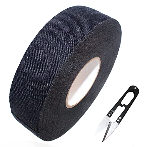 LBING Racket Tape hockeyracket tape 25 m anti-slip gripband sporttape ijshockey gripband rackettape met 1 stuk schaar (zwart)