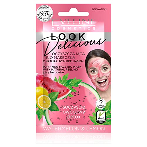 Eveline Cosmetics Look Delicious Reinigend Gezichtsmasker met Natuurlijke Peeling, 10 ml