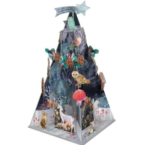 Paagman Roger la borde pop-up adventskalender - silver stag