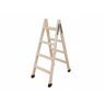 18000 Opvouwbare ladder met 5 tredes Plabell Hout 139 x 31/51 cm