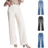 HELVES 2023 New Seamed Front Wide Leg Jeans for Women High Waist,Oprah Favorite Jeans,New Wide Leg Jeans for Women (XL, White)