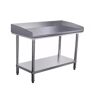 TRGCJGH Commerciële voedselvoorbereiding werktafel, roestvrijstalen tafel voor voorbereiding en werk, met plank en backsplash, metalen keukentafel (60 x 40 cm)