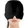 ZALTAS Hoofdpijn Hoed   360 graden Magic Gel Migraine Ice Head Wrap   Hoofdpijn en migraine Hot, warm en koud traktatie voor ogen, spanning, sinus en stressverlichting (enkele laag zwart)