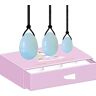 YONGHUHU Natuurlijk kristal Ruw natuursteen eieren Geboord Jade Ei Set met doos Dames Kegel Oefening Aanscherping Vrouwelijk product, Opal Eggs, Opal Eggs