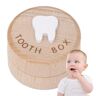 Gomice Tandenfeedoos, Tandendoos Houten baby-aandenkendoos voor tand Opbergdoos cadeau voor verjaardag babyshower, sprookjescadeaus voor jongen of meisje, aandenken cadeau