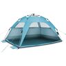 qeedo Quick Palm Strandtent UV bescherming (UV80 conform UV-norm 801), snel opgezet (Quick-Up-Systeem) blauw