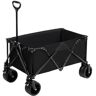 LJMLYLXH Trolly Cart Camper Trolley Outdoor Camping Trolley Opvouwbare Kamp Trolley Outdoor Kleine Trolley Draagbare Trolley Push Utility Cart (Kleur: Zwart, Maat: B)