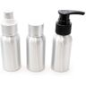 Ganzoo Set van 3 aluminium flesjes 50 ml per fles, verstuiver + dispenser + flesje, kleur: zilver merk