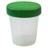 W-M-C Medical W M C Medical 50 x URINE CUP 125 ml Natural Colour with Screw Cap Green Graduating Packed with labelling field on and Lid/Urine Sample Urine Sample Cup//Probe Sample Cup