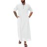 VIVICOLOR Arabisch Saoedische Thobe mannen moslim kaftan gewaad Mens Saoedi-Dubai Jubba Thobe islamitische gebedskleding, 15, S