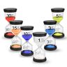 CENBEN Zandlopers, 6 stuks, gecodeerde kleuren, 1 minuut, 3 minuten, 5 minuten, 10 minuten, 15 minuten, 30 minuten, voor klaslokaal, kantoor, keuken, timer (willekeurige kleur)