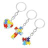 Amosfun Autisme Awareness Keychain email autisme sieraden puzzel stuk sleutelring infantiel autisme sleutelketting hanger hanger hanger autisme charme voor autisme cadeau