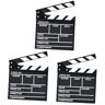 Mikikit 3 Stuks Directeur Bestuur Film Duig Directeur Duig Actie Klapper Bord Professionele Filmregisseur Duig Klepel Film Leisteen Bord Tafereel Actie Duig Tv-film Foto Houten