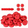 XIRUJNFD 2023 Red Caulk Cap Caulk Saving Cap, Caulk Tube Sealer Caps, Reusable Universal Caulk Cap, Caulking Tube Caps, Silicone Sealer Saver Caulk Saver for Caulk Tubes Sealant Protector (10Pcs)