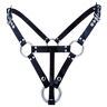 MKGMYGZ Chastity Belt for Men Restraint Briefs Adjustable Leather Chastity Pants with 3 Rings Chastity Cage Anti Off Device Auxiliary Strap Adult SM Bondage Sex Toys (M)