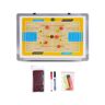 Harilla Coachesbord, sportklembord met gumapparatuur Sportcadeaus Magnetisch coachingbord met 2 markeerstiften voor schooltoneelstukken, Hout Blauw