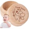 TARAKO Tandenfeedoos, Tandendoos Leuke houten verloren tandhouder   Aandenken cadeau voor jongen of meisje, tandencontainer voor verjaardag babyshower, tandbesparing