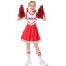 KIGKYO Cheerleading-kostuums voor meisjes Jurken Cheerleading-kostuums Cheerleading-uniformen Pompons,140,Red