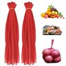 Weddflower Mesh Tas 100 Stks 15.7 inch Herbruikbare Produceren Zakken PP 1-1,5 kg Load Net Zakken Doorzichtige Multifunctionele Mesh Produceren Zakken voor Fruit Groenten Speelgoed, Rood