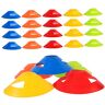 WOONEKY 25 Stks Voetbal Training Voetbal Sport Kegels Voetbal Kegels Barrière Ronde Voetbal Schijf Plastic Kegels Voetbal Training Tools Voetbal Training Tool En Stand Voor Voetbal