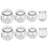 Beavorty 8Pcs Glas Cupping Quartz Cupping Jar Cupping Cup Cupping Kit Cupping Masseren Cup Chinese Cupping Siliconen Cupping Cups Massage Cups Thuis Cupping