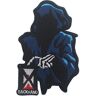 Ohrong Ghost Backhand Skeletor Geborduurde Tactische Patch Badge Armband Embleem Applique met Haak & Loop voor Jas Hoed Tas