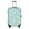 BREAUX Azuriet Teal en folie goud olie marmer patroon print bagage beschermingshoes one size, M, geschikt voor bagage van 62-61 cm, Azuriet Teal en folie goud olie marmer patroon, M, Azurite Teal en