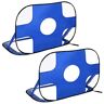 HOMCOM voetbaldoelen, pop-up doel, draagbare voetbaldoelen, set van 2 minidoelen, mobiel met draagtas, opvouwbaar, blauw, 123 x 80 x 80 cm