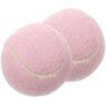 WOONEKY 2Pcs Tennis Speelgoed Speeltuin Tennis Training Tennisbal Tennisbal Voor Spelen Beginner Praktijk Tennisbal Tennis Voor Speler Tennisballen Meisje Roze Rubber De Hond