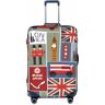 BREAUX Engeland Symbolen Gedrukt Bagage Cover, Elastische Bagage Protector, Mode Bagage Cover, Maat M, Engeland Symbolen, M, Engeland Symbolen, M