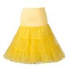 Boolavard ® jaren '50 petticoat vintage retro hoepelrok petticoat onderrok voor bruiloft Bridal petticoat rockabilly jurk in meerdere kleuren, geel, XS-M