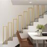 XDOPIRRS Gold indoor metal stair handrail, stair fence, U-shaped stair handrail, iron stair handrail, safety anti-slip stair handrail, suitable for stairs, office buildings, outdoor steps, bars ( Size : 45*20c