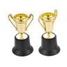 VANZACK 12 Stuks voetbal medailles plastic gouden trofeeën trofee voor de kinderprijs sport mini prijstrofee prijsuitreiking trofee aangepast beker voor kinderen leerling Herbruikbaar