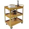 UPGENT Trolley Outdoor Drankenwagen Beauty Trolley Barwagen Drankenwagens Voedselwagen Cateringwagen Bbq-trolley Drankenwagen Voor Thuis, Woonkamer (Goud) (Goud) (