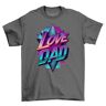 The Shirt Shack Dad's Cyberpunk Love T-Shirt Grappig en futuristisch! 100% katoen, uniseks bedrukt ontwerp. Toon je cyberliefde voor papa!, Grijs, 5XL