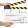 SYH&AQYE Filmfilm Clap Board, Acryl Filmregisseurs Clapboard, Professionele Cut Action Scene Clapperboard Voor Rollenspel, Bewerking, Videoproductie, Fotografie(Geel gestreept wit bord (PAV1YWE4))