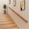 WBELMVWV Trapleuning Trapleuning Wandmontage Leuning Leuningen voor Trappen Indoor Trapleuning Leuningen Massief Houten Anti-Slip Trapleuning Interieur Loft tegen de Muur Ouderen Leuning (Maat: 5,8 m/570