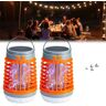 Fokayo Mozz Guard Mosquito Zapper, Zap Guardian, draagbare 3 in 1 draadloze muggenlamp, muggenzapper buiten, muggenzapper op zonne-energie voor huis, tuin, camping, picknick (2Pcs-Orange)