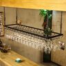 ANSNOW Wijnglasrek, Plankwijnglashouder, Wijnglasrek, Wijnglasrek, Champagneglasrek, Glaswerkrek/Zwart/120 * 35 Cm