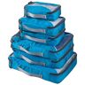 G4Free Organizer voor bagage, thuis, verpakkingskubus, keuze uit voordeelsets van 3, 4, 6, 7, 9 stuks, voordeelset van 6 stuks (1x S, 2x M, 2x L, 1x XL), blauw