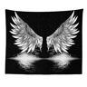 YlobdolY Zwart-wit wandtapijt, esthetische trippy boho psychedelische grappige hippie wandtapijt engel vleugels kunstdecor voor slaapkamer woonkamer college slaapzaal, 150 × 100 cm (60 × 40 inch)