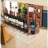 TOYOCC Wijnrek wijnrek, smeedijzeren buisrek, hangend wijnrek, wijnrek, displaystandaard, B, 100 x 25 cm