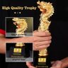 CHEKZ Award trofeeën trofeeën in bulk met gravure welvaart draak vergulde trofee, hars draak winnaar standbeeld, aanpasbare prijzen voor prijsuitreiking