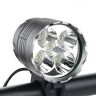 WASAGA Fietsverlichting,  6000 lumen 5 LED-fietslicht, waterdichte mountainbike voorlicht met 8400 mAh oplaadbare batterij, 3 modi fietsverlichting koplamp (6000 Lumen-8400mAh(EU))